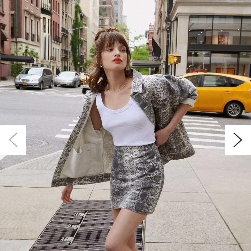 UO Snakeskin Print Mini Skirt